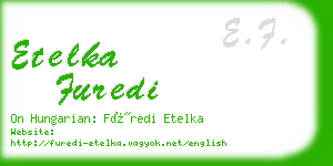 etelka furedi business card