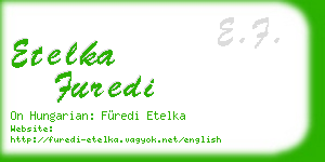 etelka furedi business card